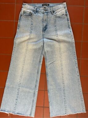 NEON BLONDE Light Blue High-Rise Wide Leg Jeans